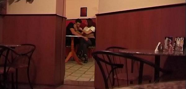  brutal anal in a public coffee shop